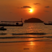 Sunset on the beach of Otres